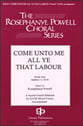 Come Unto Me All Ye that Labour SATB choral sheet music cover
